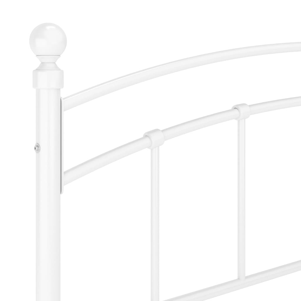 Bed Frame White Metal 140x200 cm- Beds & Bed Frames - HomeShopIreland - Home Shop Ireland - Beds & Bed Frames - Bed Frame White Metal 140x200 cm