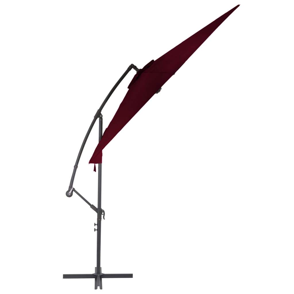 Cantilever Umbrella with Aluminium Pole Bordeaux Red 300 cm- Outdoor Umbrellas & Sunshades - HomeShopIreland - Home Shop Ireland - Outdoor Umbrellas & Sunshades - Cantilever Umbrella with Aluminium Pole Bordeaux Red 300 cm