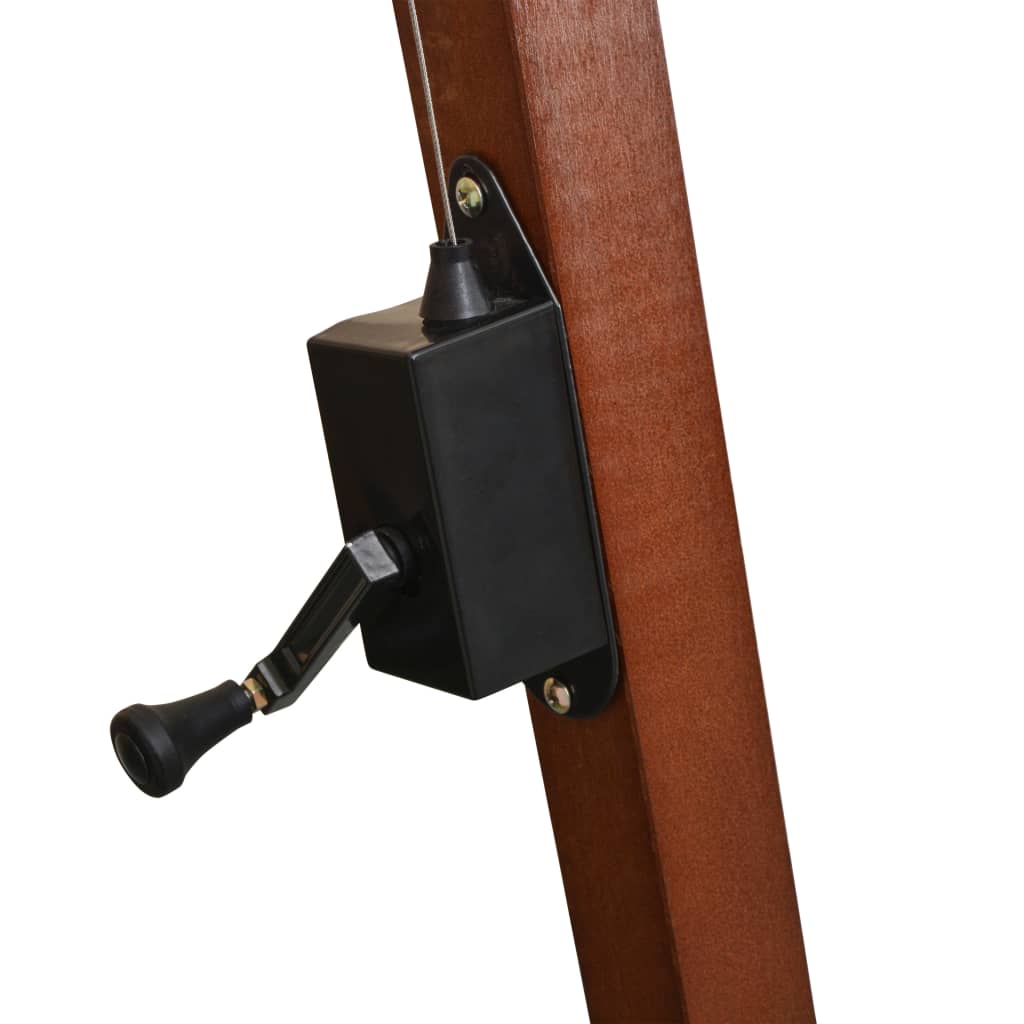 Hanging Parasol with Pole Black 3x3 m Solid Fir Wood- Outdoor Umbrellas & Sunshades - HomeShopIreland - Home Shop Ireland - Outdoor Umbrellas & Sunshades - Hanging Parasol with Pole Black 3x3 m Solid Fir Wood