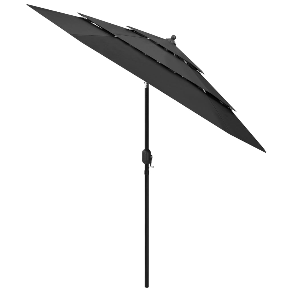 3-Tier Parasol with Aluminium Pole Anthracite 2.5 m- Outdoor Umbrellas & Sunshades - HomeShopIreland - Home Shop Ireland - Outdoor Umbrellas & Sunshades - 3-Tier Parasol with Aluminium Pole Anthracite 2.5 m