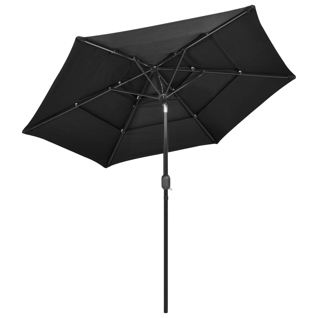 3-Tier Parasol with Aluminium Pole Anthracite 2.5 m- Outdoor Umbrellas & Sunshades - HomeShopIreland - Home Shop Ireland - Outdoor Umbrellas & Sunshades - 3-Tier Parasol with Aluminium Pole Anthracite 2.5 m