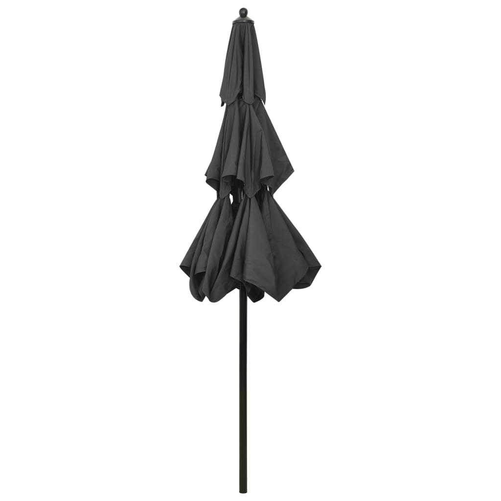 3-Tier Parasol with Aluminium Pole Anthracite 2.5 m- Outdoor Umbrellas & Sunshades - HomeShopIreland - Home Shop Ireland - Outdoor Umbrellas & Sunshades - 3-Tier Parasol with Aluminium Pole Anthracite 2.5 m