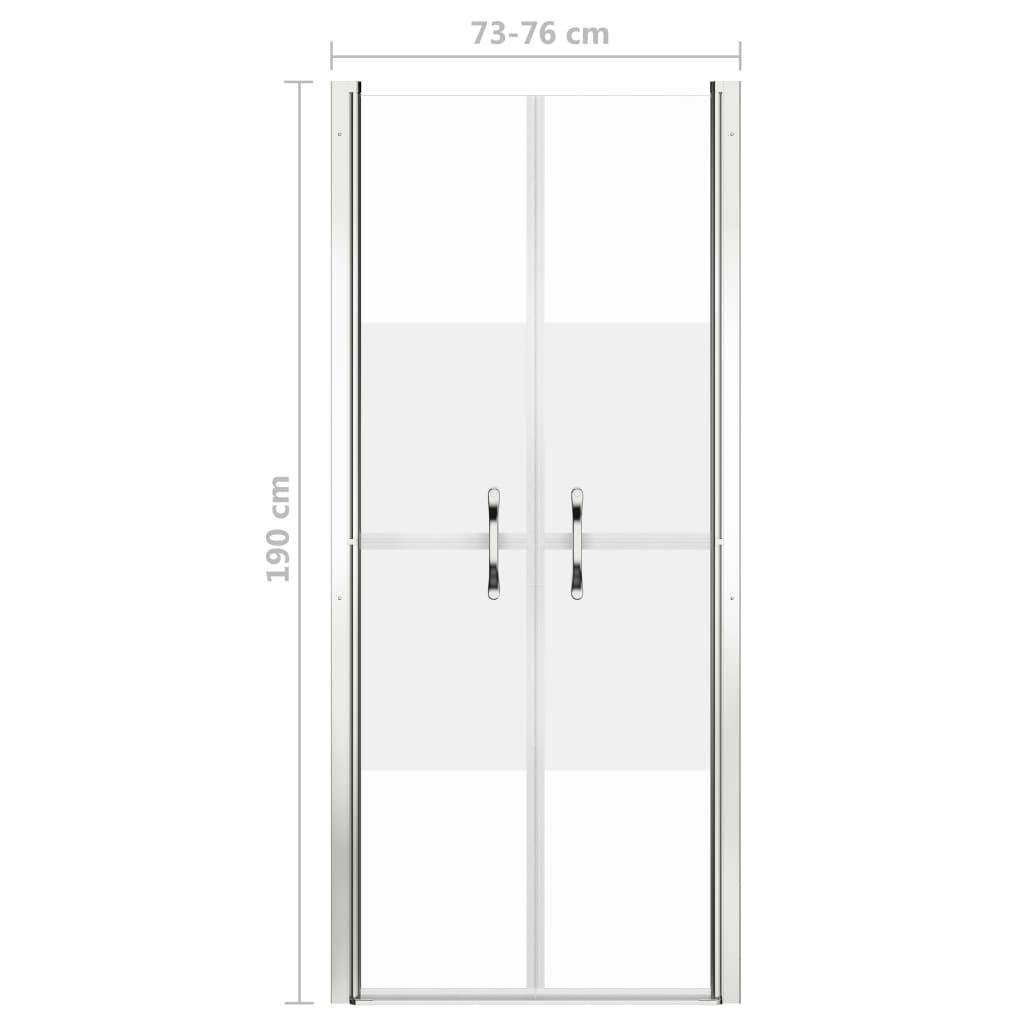 Shower Door Half Frosted ESG 76x190 cm- Shower Doors & Enclosures - HomeShopIreland - Home Shop Ireland - Shower Doors & Enclosures - Shower Door Half Frosted ESG 76x190 cm