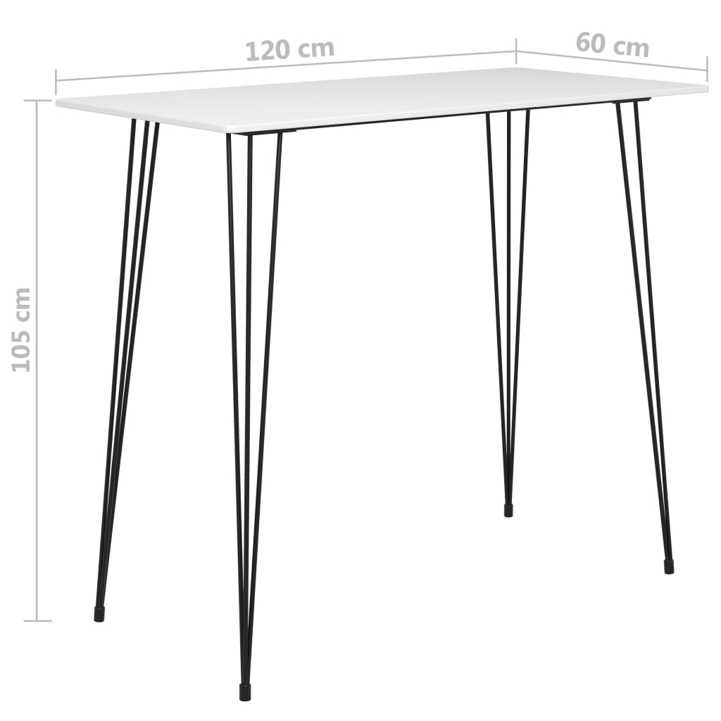 5 Piece Bar Set White and Black- Kitchen & Dining Furniture Sets - HomeShopIreland - Home Shop Ireland - Kitchen & Dining Furniture Sets - 5 Piece Bar Set White and Black