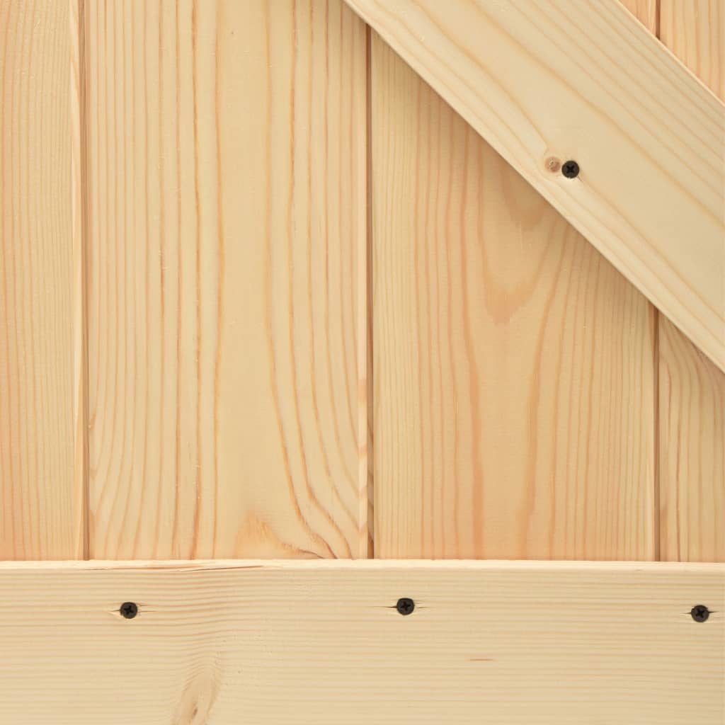 Sliding Door with Hardware Set 100x210 cm Solid Pine Wood- Doors - HomeShopIreland - Home Shop Ireland - Doors - Sliding Door with Hardware Set 100x210 cm Solid Pine Wood