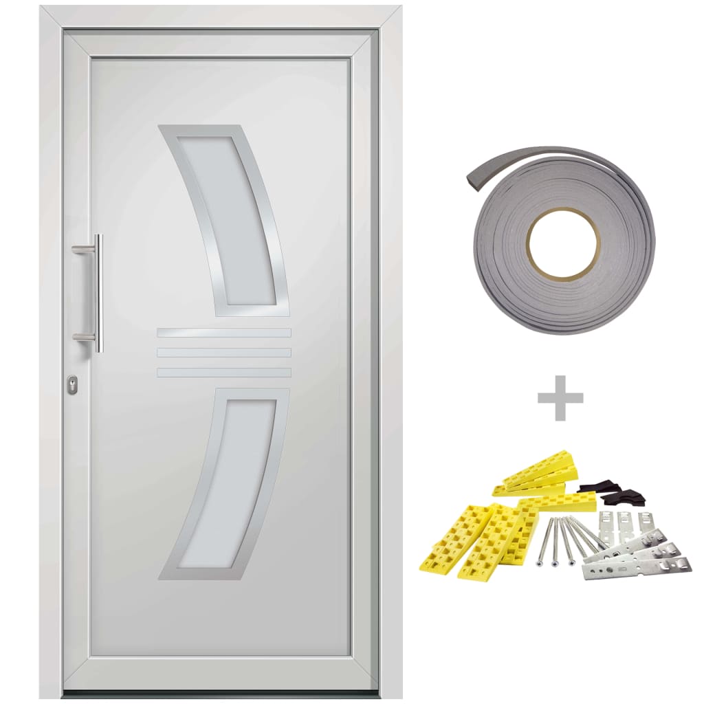 Front Door White 98x208 cm- Home Doors - HomeShopIreland - Home Shop Ireland - Home Doors - Front Door White 98x208 cm