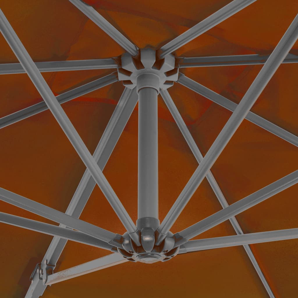 Cantilever Umbrella with Aluminium Pole Terracotta 250x250 cm- Outdoor Umbrellas & Sunshades - HomeShopIreland - Home Shop Ireland - Outdoor Umbrellas & Sunshades - Cantilever Umbrella with Aluminium Pole Terracotta 250x250 cm
