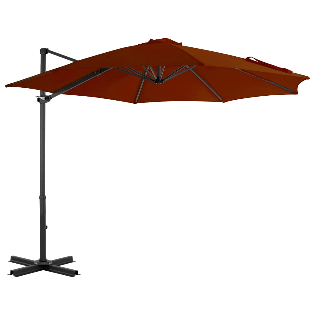Cantilever Umbrella with Aluminium Pole Terracotta 300 cm- Outdoor Umbrellas & Sunshades - HomeShopIreland - Home Shop Ireland - Outdoor Umbrellas & Sunshades - Cantilever Umbrella with Aluminium Pole Terracotta 300 cm