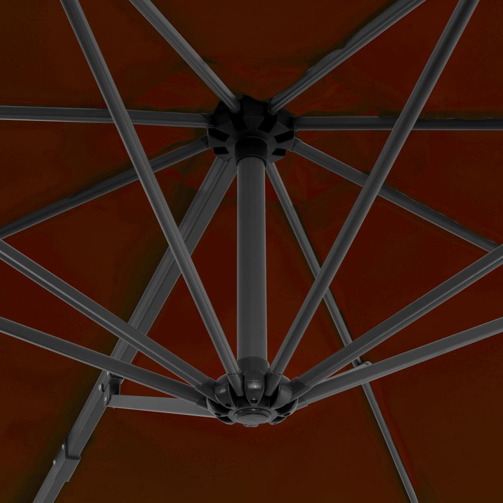 Cantilever Umbrella with Aluminium Pole Terracotta 300 cm- Outdoor Umbrellas & Sunshades - HomeShopIreland - Home Shop Ireland - Outdoor Umbrellas & Sunshades - Cantilever Umbrella with Aluminium Pole Terracotta 300 cm