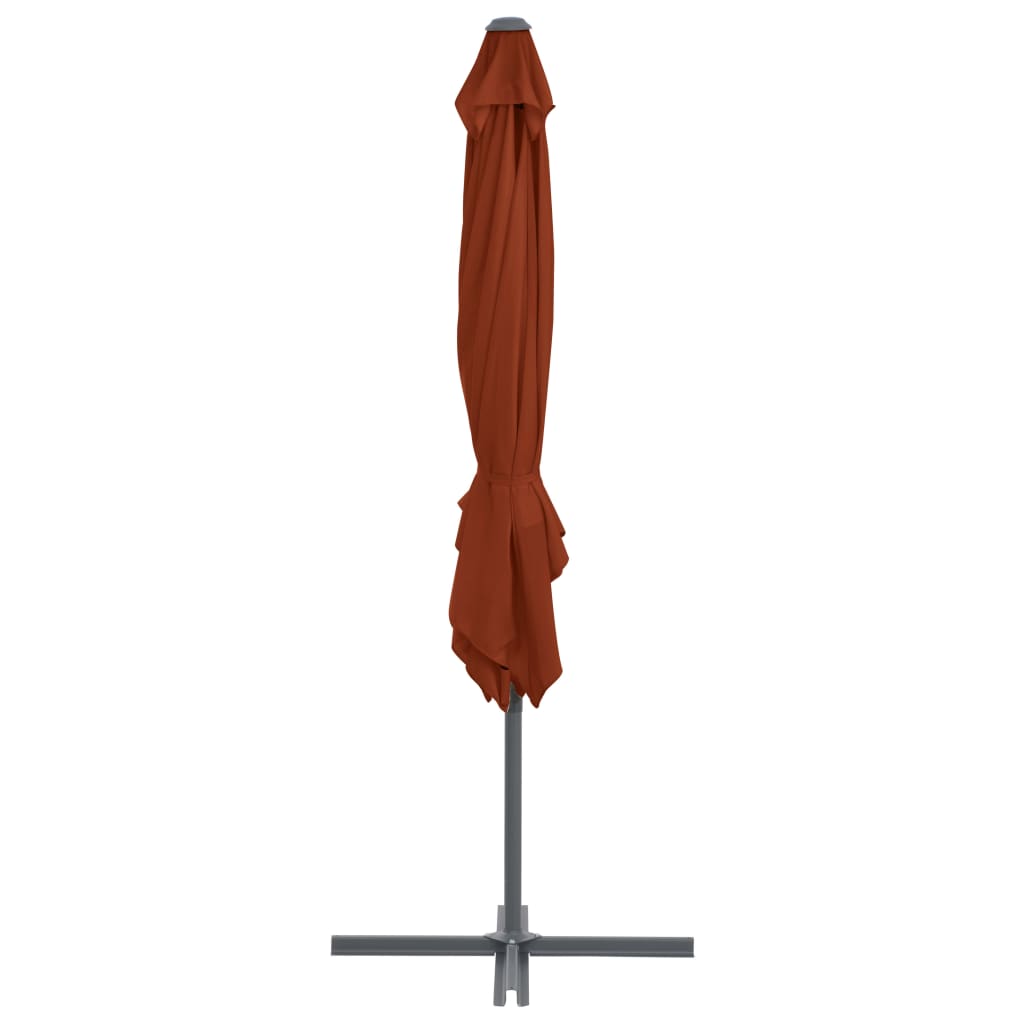 Cantilever Umbrella with Steel Pole Terracotta 250x250 cm- Outdoor Umbrellas & Sunshades - HomeShopIreland - Home Shop Ireland - Outdoor Umbrellas & Sunshades - Cantilever Umbrella with Steel Pole Terracotta 250x250 cm