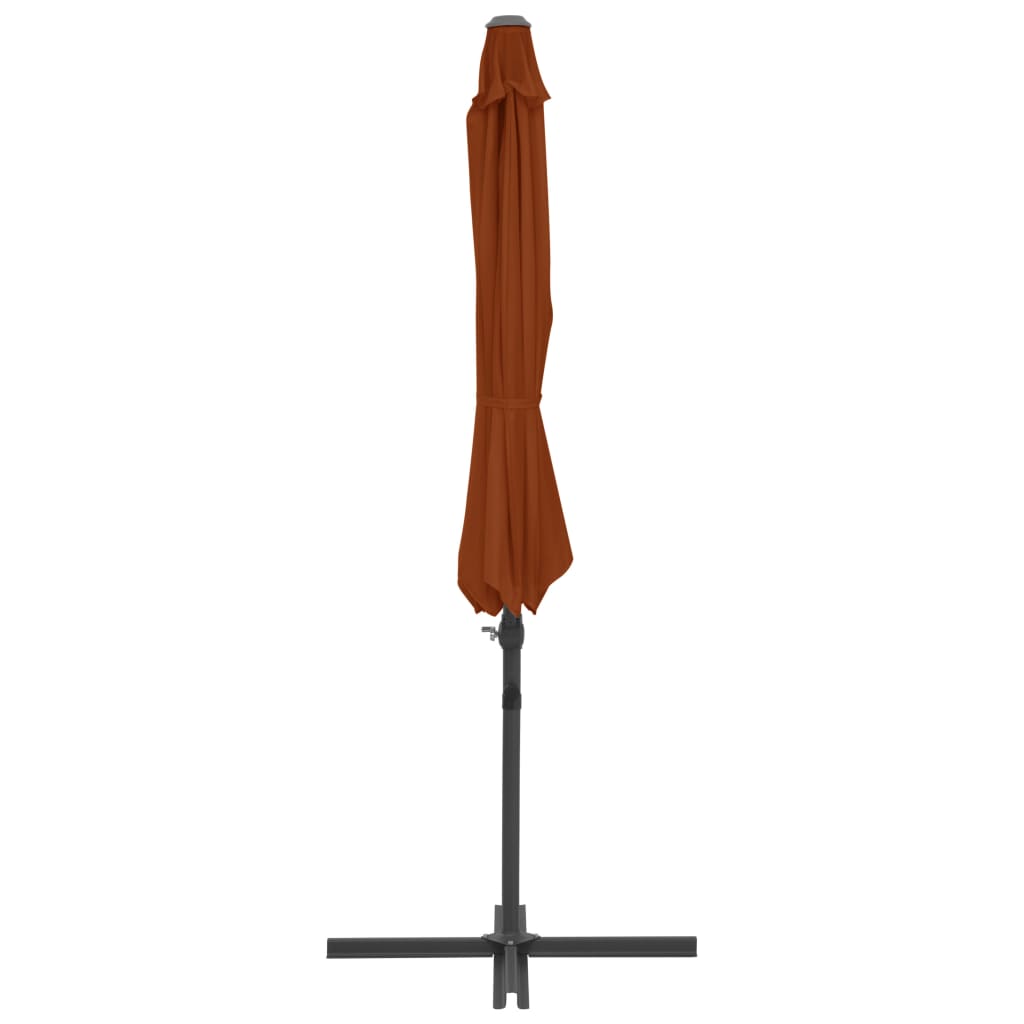 Cantilever Umbrella with Steel Pole Terracotta 300 cm- Outdoor Umbrellas & Sunshades - HomeShopIreland - Home Shop Ireland - Outdoor Umbrellas & Sunshades - Cantilever Umbrella with Steel Pole Terracotta 300 cm