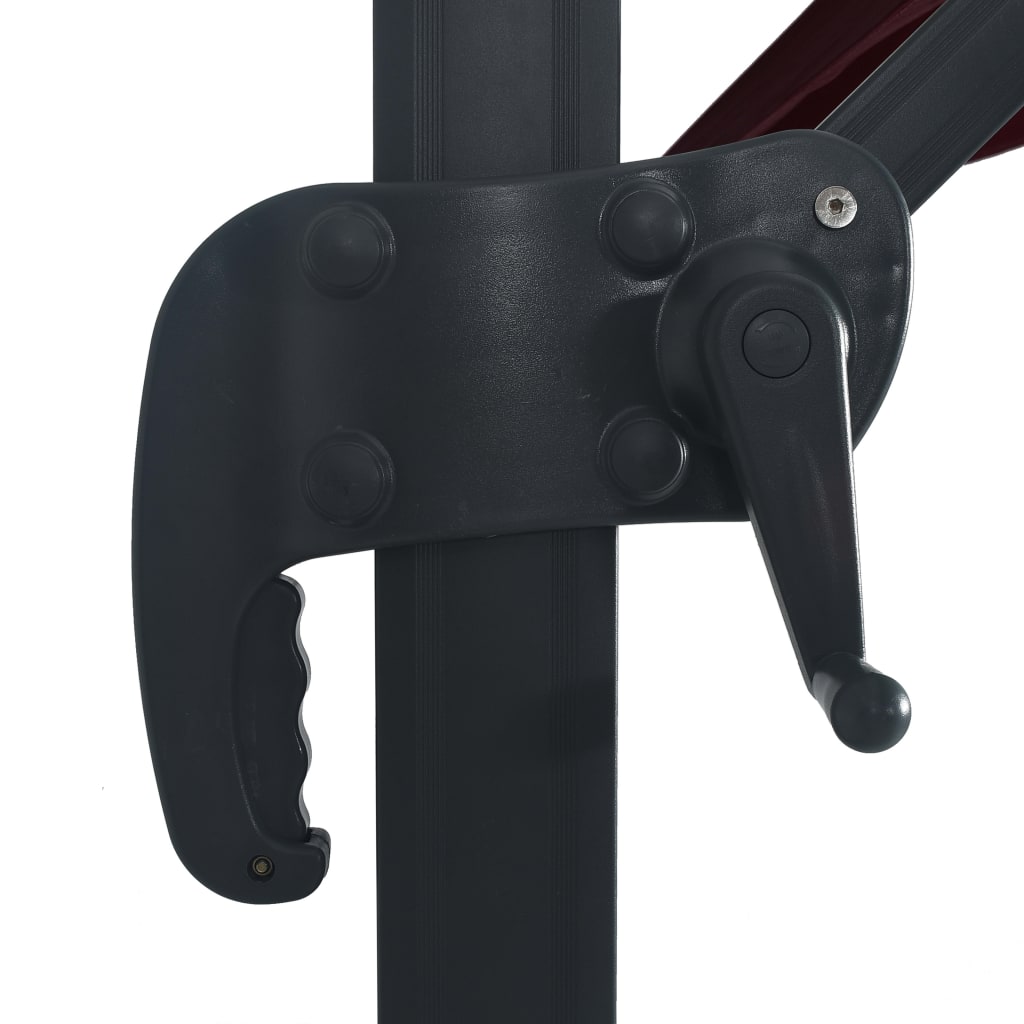 Cantilever Umbrella with LED Lights Bordeaux Red 400x300 cm- Outdoor Umbrellas & Sunshades - HomeShopIreland - Home Shop Ireland - Outdoor Umbrellas & Sunshades - Cantilever Umbrella with LED Lights Bordeaux Red 400x300 cm