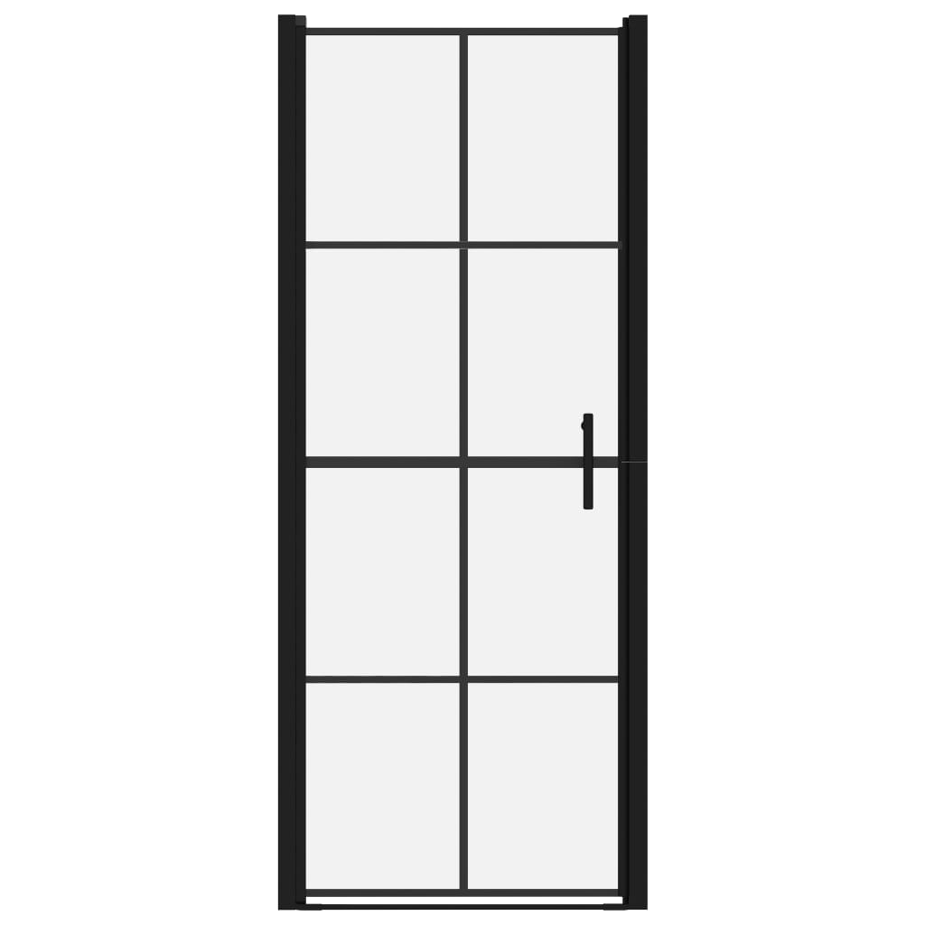 Shower Doors Tempered Glass 81x195 cm Black- Shower Doors & Enclosures - HomeShopIreland - Home Shop Ireland - Shower Doors & Enclosures - Shower Doors Tempered Glass 81x195 cm Black
