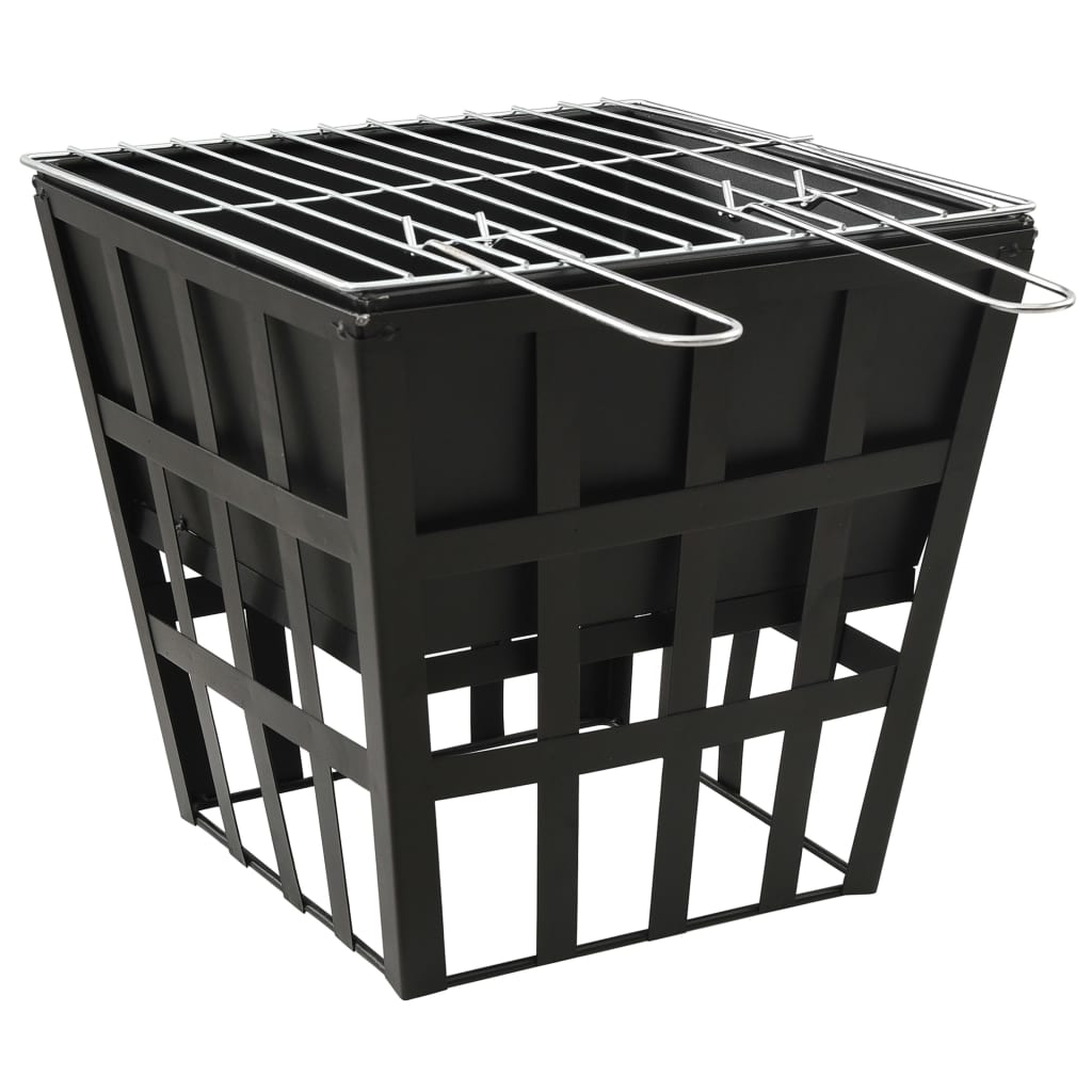 2-in-1 Fire Pit and BBQ 34x34x48 cm Steel- Fireplaces - HomeShopIreland - Home Shop Ireland - Fireplaces - 2-in-1 Fire Pit and BBQ 34x34x48 cm Steel