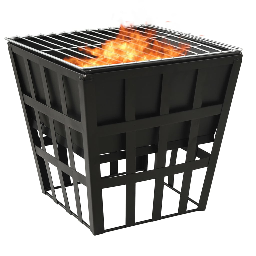 2-in-1 Fire Pit and BBQ 34x34x48 cm Steel- Fireplaces - HomeShopIreland - Home Shop Ireland - Fireplaces - 2-in-1 Fire Pit and BBQ 34x34x48 cm Steel