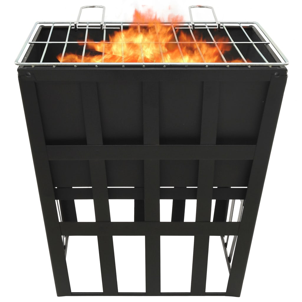 2-in-1 Fire Pit and BBQ 34x34x48 cm Steel- Fireplaces - HomeShopIreland - Home Shop Ireland - Fireplaces - 2-in-1 Fire Pit and BBQ 34x34x48 cm Steel