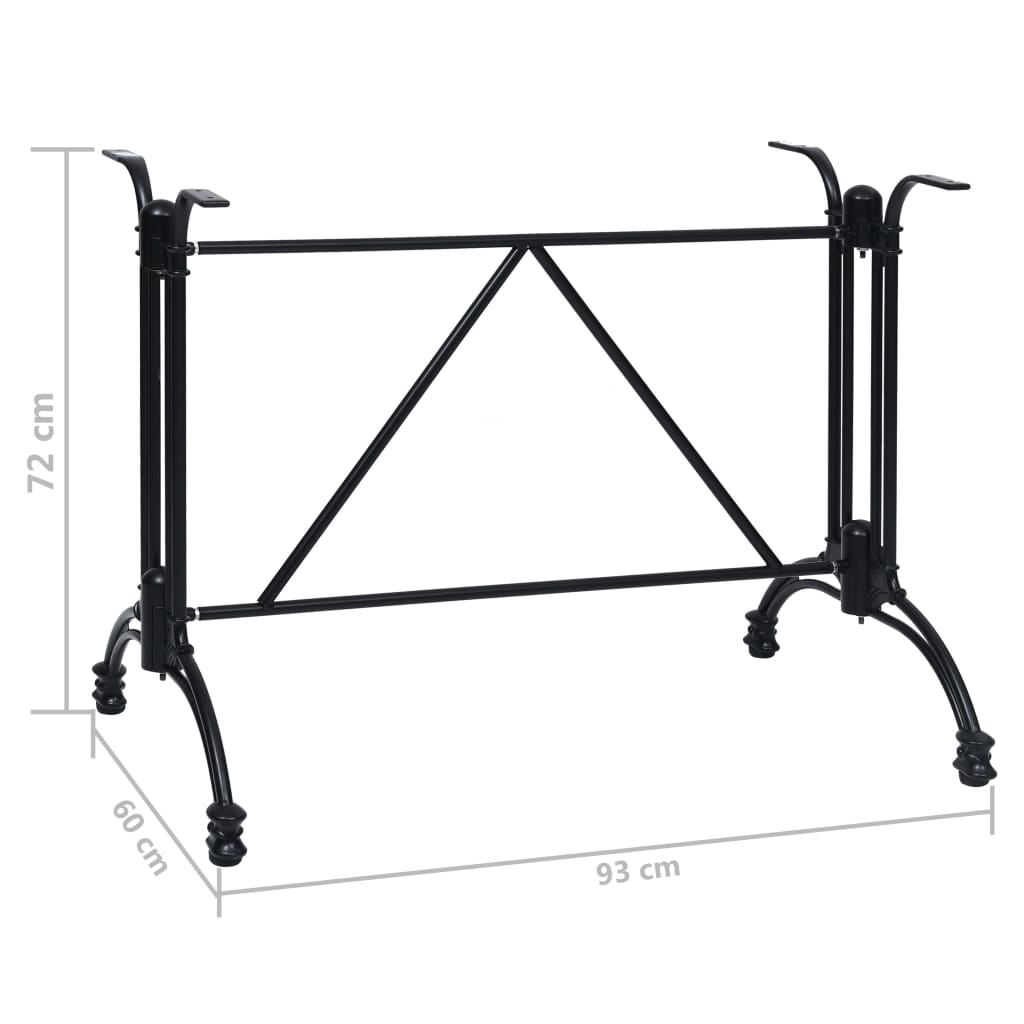 Bistro Table Leg Black 93x60x72 cm Cast Aluminium- Table Legs - HomeShopIreland - Home Shop Ireland - Table Legs - Bistro Table Leg Black 93x60x72 cm Cast Aluminium