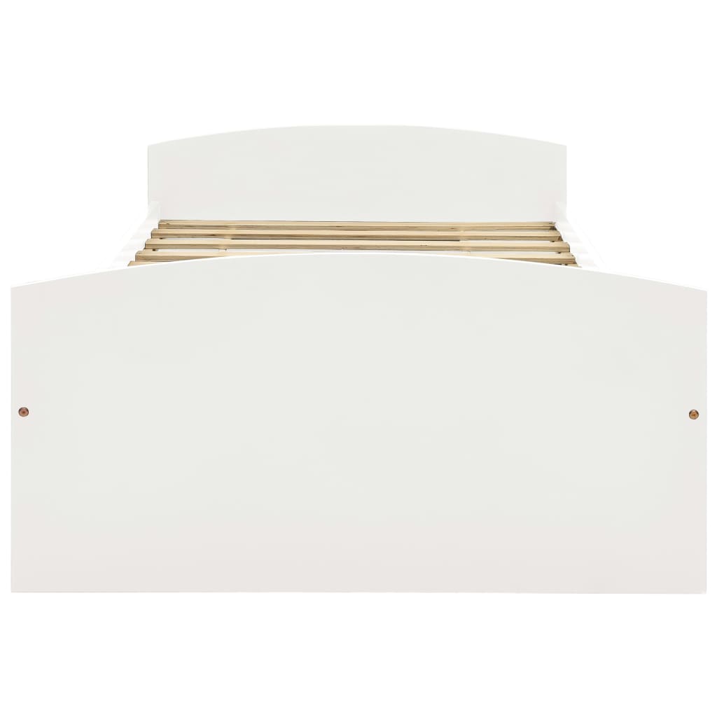 Bed Frame with 2 Drawers White Solid Pine Wood 90x200 cm- Beds & Bed Frames - HomeShopIreland - Home Shop Ireland - Beds & Bed Frames - Bed Frame with 2 Drawers White Solid Pine Wood 90x200 cm