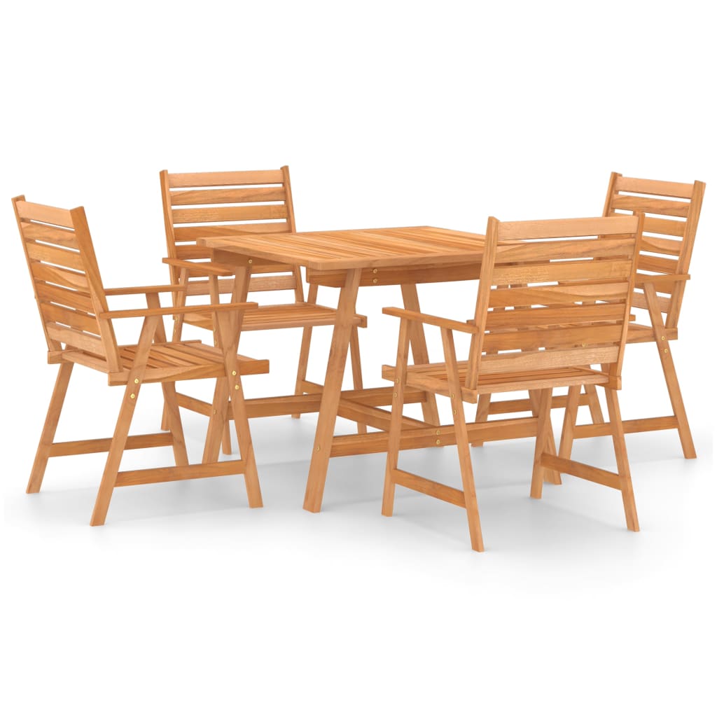 5 Piece Garden Dining Set Solid Acacia Wood- Outdoor Furniture Sets - HomeShopIreland - Home Shop Ireland - Outdoor Furniture Sets - 5 Piece Garden Dining Set Solid Acacia Wood