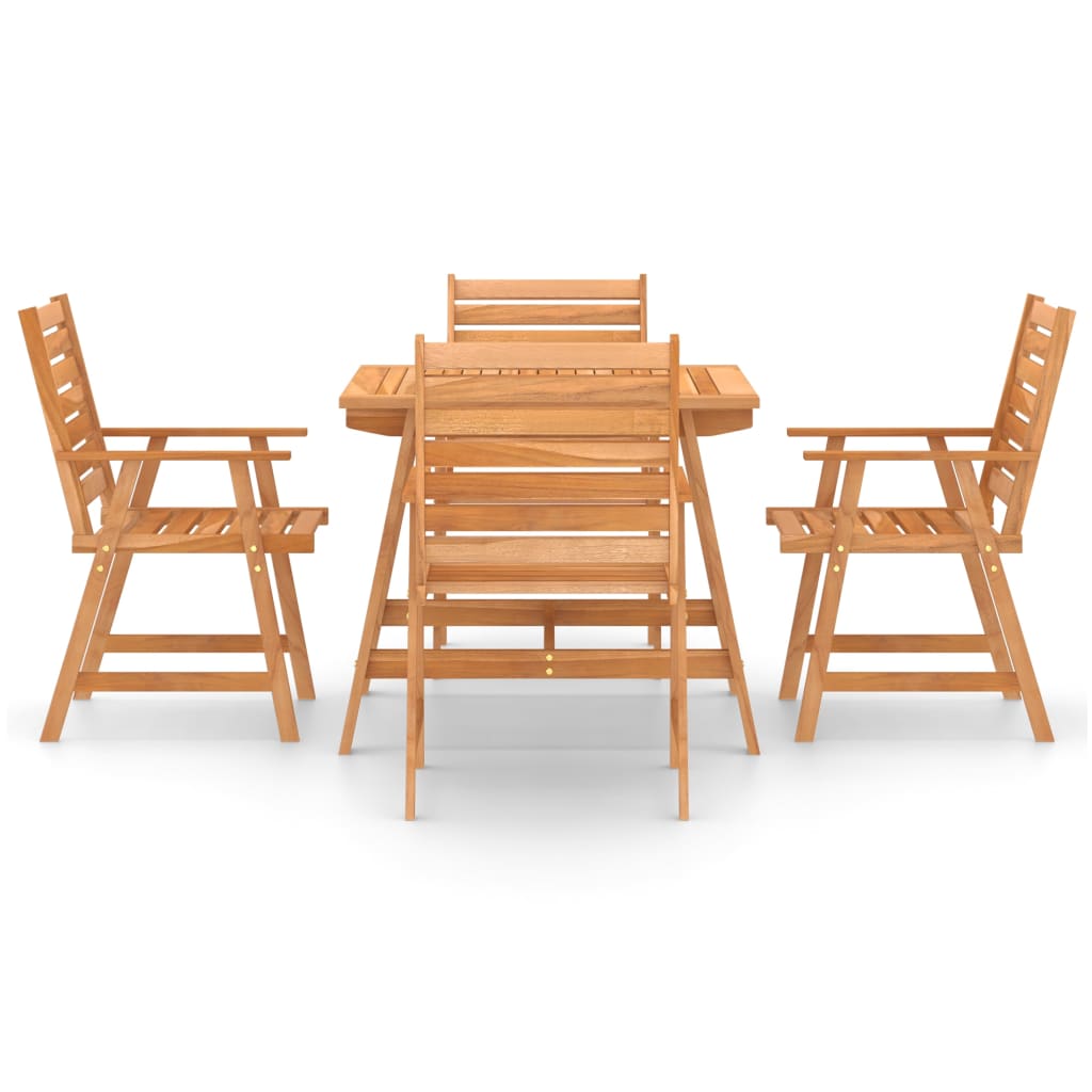 5 Piece Garden Dining Set Solid Acacia Wood- Outdoor Furniture Sets - HomeShopIreland - Home Shop Ireland - Outdoor Furniture Sets - 5 Piece Garden Dining Set Solid Acacia Wood