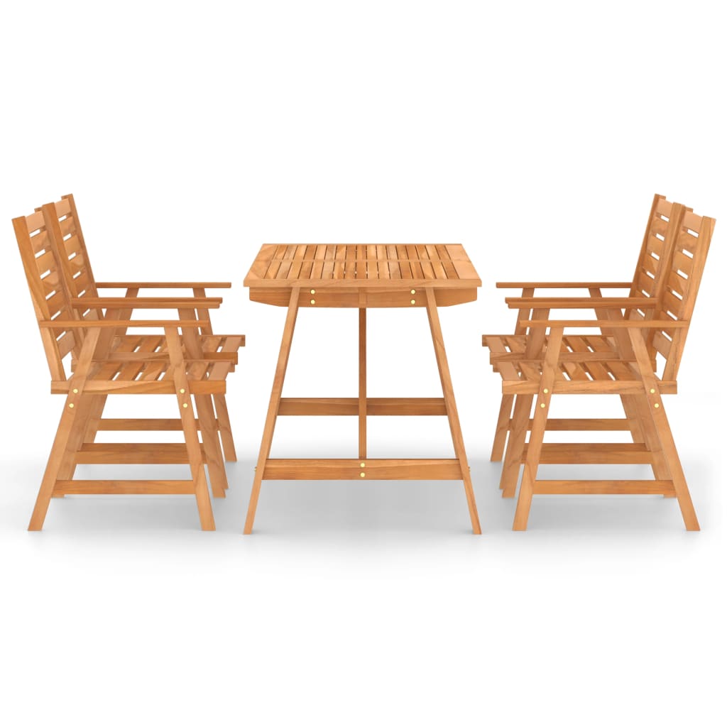 5 Piece Garden Dining Set Solid Acacia Wood- Outdoor Furniture Sets - HomeShopIreland - Home Shop Ireland - Outdoor Furniture Sets - 5 Piece Garden Dining Set Solid Acacia Wood