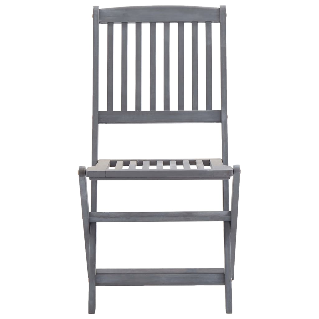 5 Piece Garden Dining Set Solid Acacia Wood Grey- Outdoor Furniture Sets - HomeShopIreland - Home Shop Ireland - Outdoor Furniture Sets - 5 Piece Garden Dining Set Solid Acacia Wood Grey