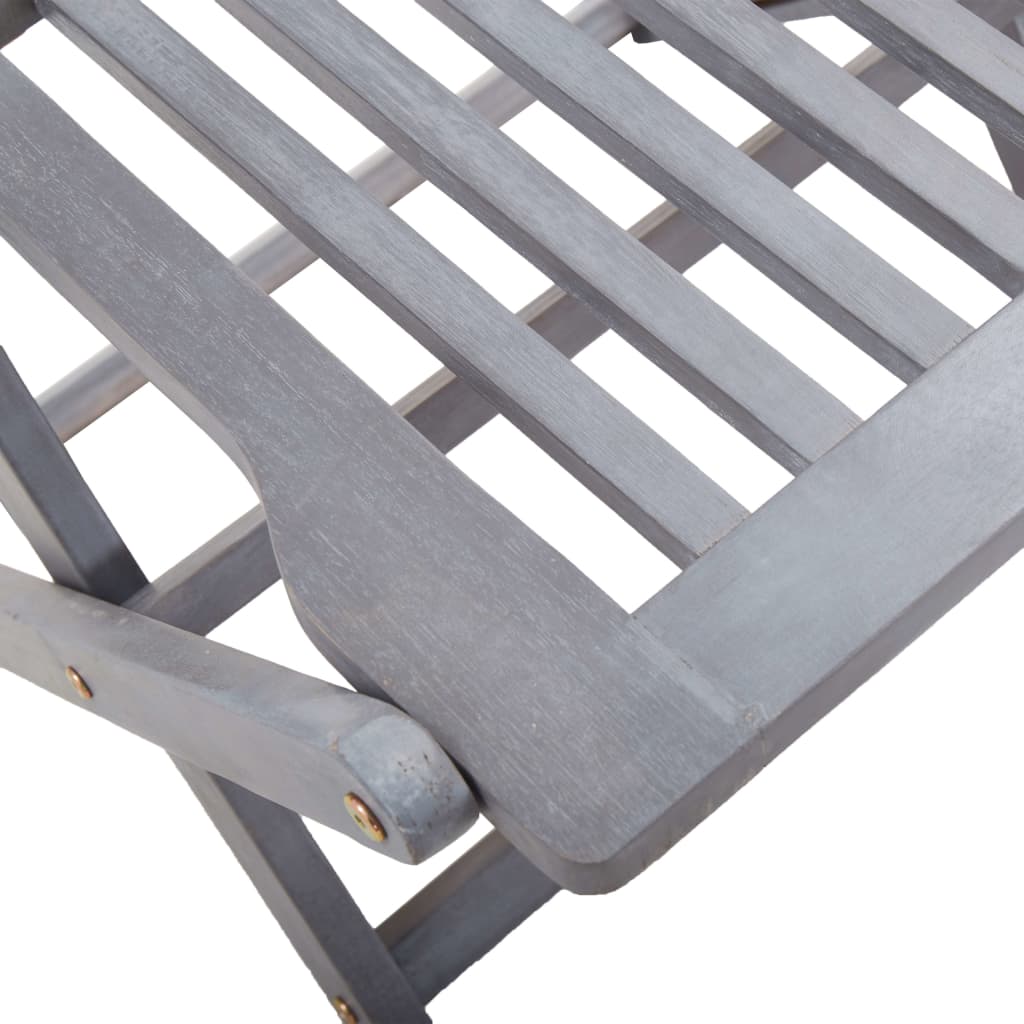 5 Piece Garden Dining Set Solid Acacia Wood Grey- Outdoor Furniture Sets - HomeShopIreland - Home Shop Ireland - Outdoor Furniture Sets - 5 Piece Garden Dining Set Solid Acacia Wood Grey