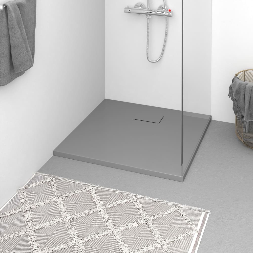 Shower Base Tray SMC Grey 90x90 cm- Shower Bases - HomeShopIreland - Home Shop Ireland - Shower Bases - Shower Base Tray SMC Grey 90x90 cm