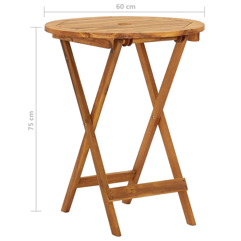 3 Piece Folding Garden Dining Set Solid Acacia Wood- Outdoor Furniture Sets - HomeShopIreland - Home Shop Ireland - Outdoor Furniture Sets - 3 Piece Folding Garden Dining Set Solid Acacia Wood