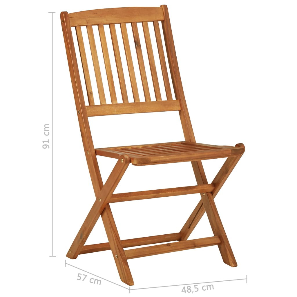 3 Piece Folding Garden Dining Set Solid Acacia Wood- Outdoor Furniture Sets - HomeShopIreland - Home Shop Ireland - Outdoor Furniture Sets - 3 Piece Folding Garden Dining Set Solid Acacia Wood