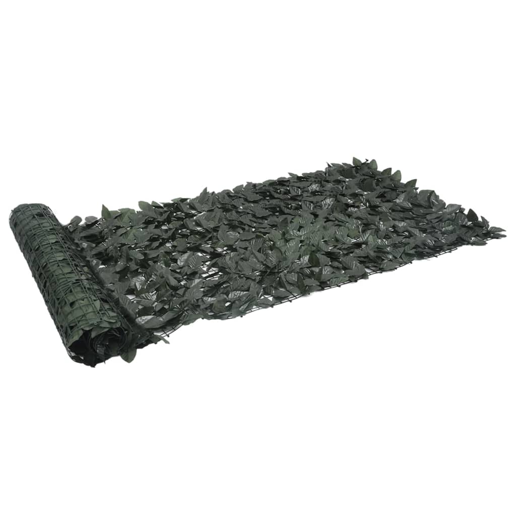 Balcony Screen with Dark Green Leaves 400x100 cm- Outdoor Umbrellas & Sunshades - HomeShopIreland - Home Shop Ireland - Outdoor Umbrellas & Sunshades - Balcony Screen with Dark Green Leaves 400x100 cm