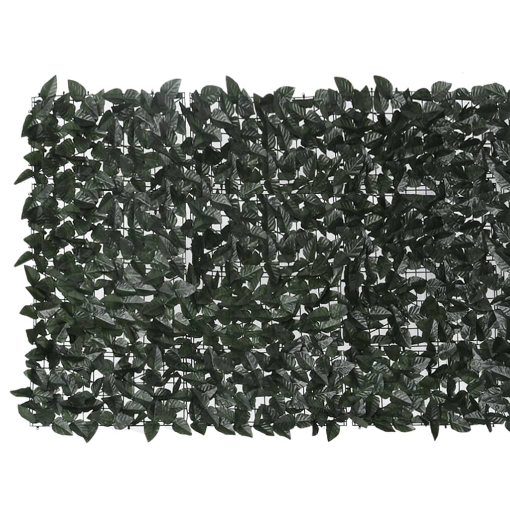 Balcony Screen with Dark Green Leaves 400x100 cm- Outdoor Umbrellas & Sunshades - HomeShopIreland - Home Shop Ireland - Outdoor Umbrellas & Sunshades - Balcony Screen with Dark Green Leaves 400x100 cm
