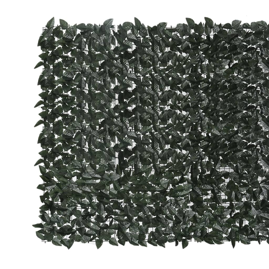 Balcony Screen with Dark Green Leaves 600x150 cm- Outdoor Umbrellas & Sunshades - HomeShopIreland - Home Shop Ireland - Outdoor Umbrellas & Sunshades - Balcony Screen with Dark Green Leaves 600x150 cm