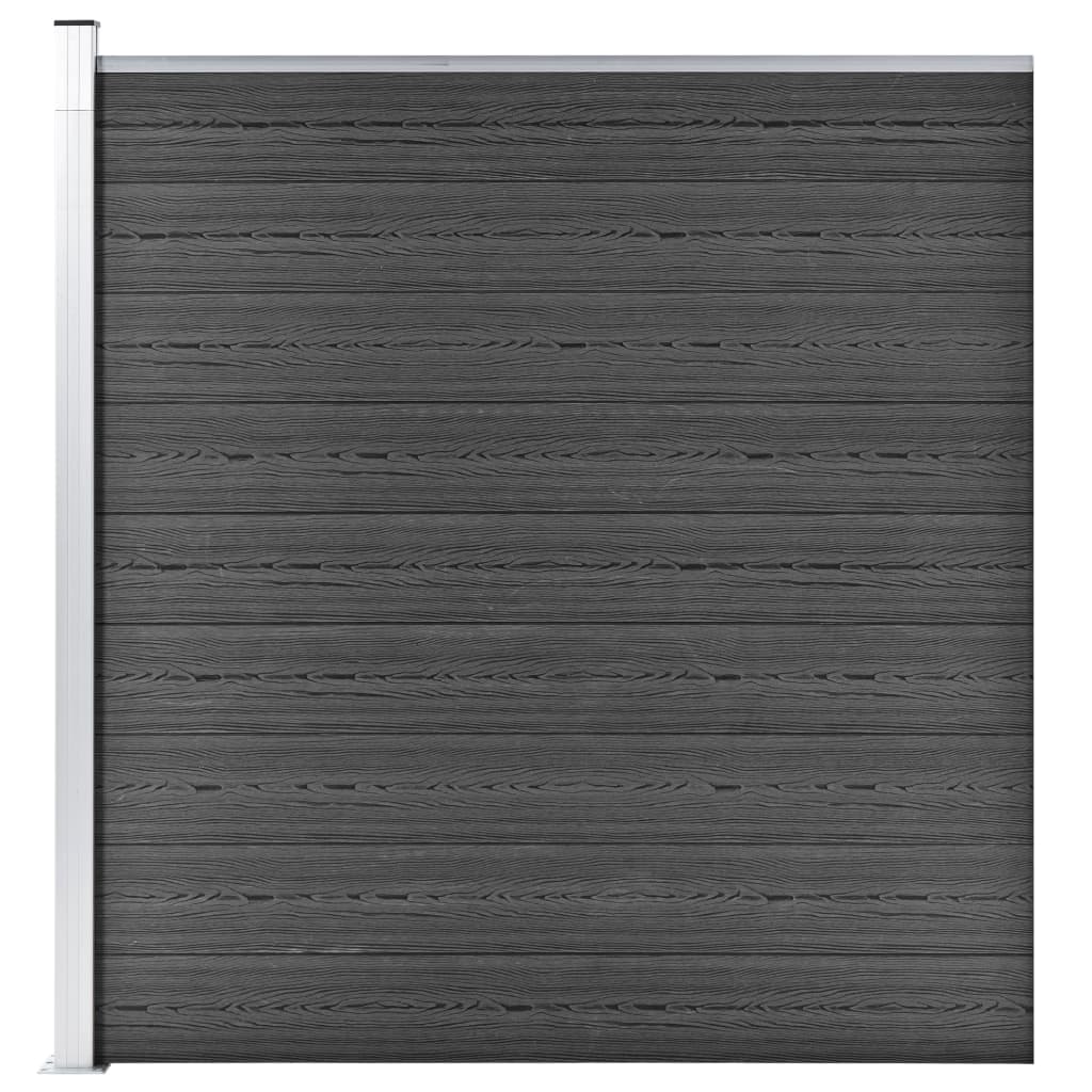 Fence Panel WPC 175x186 cm Black- Fence Panels - HomeShopIreland - Home Shop Ireland - Fence Panels - Fence Panel WPC 175x186 cm Black
