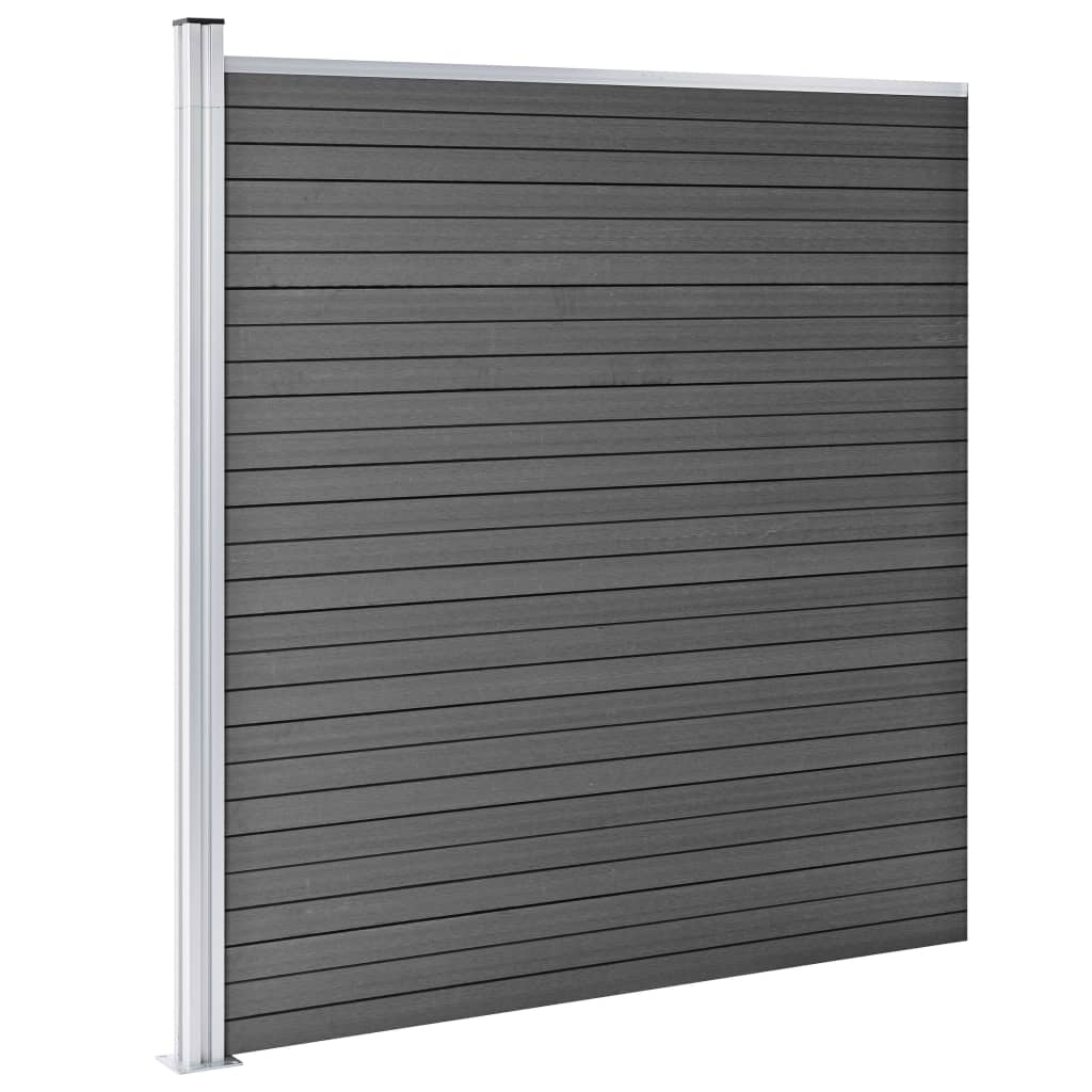 Fence Panel WPC 175x186 cm Black- Fence Panels - HomeShopIreland - Home Shop Ireland - Fence Panels - Fence Panel WPC 175x186 cm Black