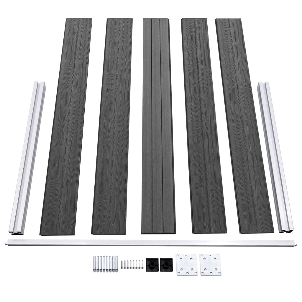 Fence Panel WPC 180x105 cm Black- Fence Panels - HomeShopIreland - Home Shop Ireland - Fence Panels - Fence Panel WPC 180x105 cm Black