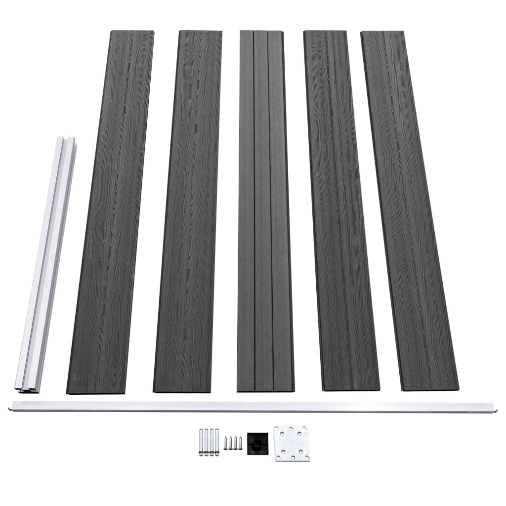 Fence Panel WPC 175x105 cm Black- Fence Panels - HomeShopIreland - Home Shop Ireland - Fence Panels - Fence Panel WPC 175x105 cm Black