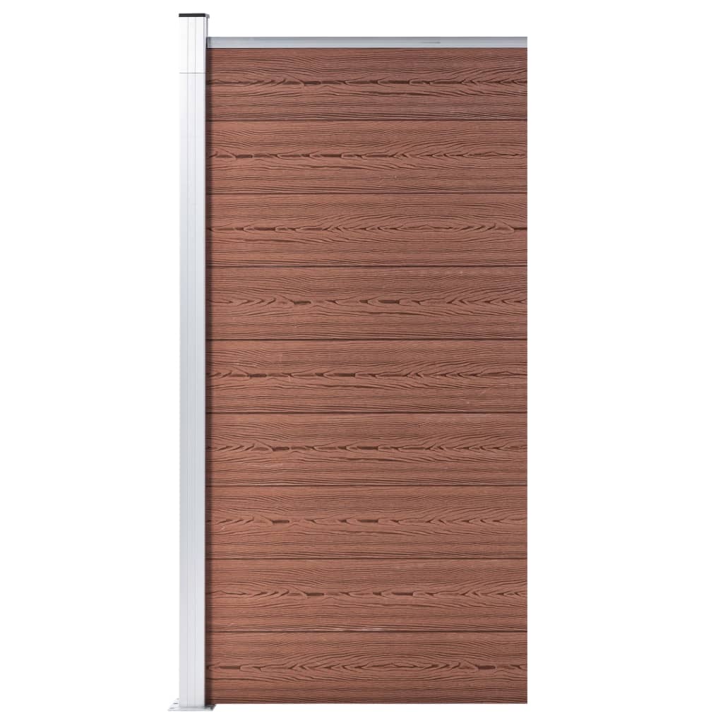 Fence Panel WPC 95x186 cm Brown- Fence Panels - HomeShopIreland - Home Shop Ireland - Fence Panels - Fence Panel WPC 95x186 cm Brown
