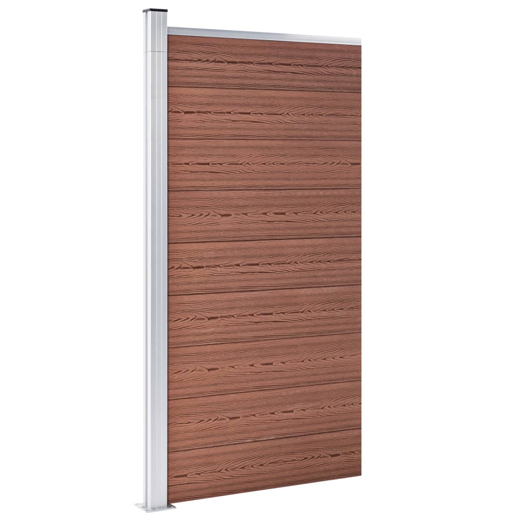 Fence Panel WPC 95x186 cm Brown- Fence Panels - HomeShopIreland - Home Shop Ireland - Fence Panels - Fence Panel WPC 95x186 cm Brown