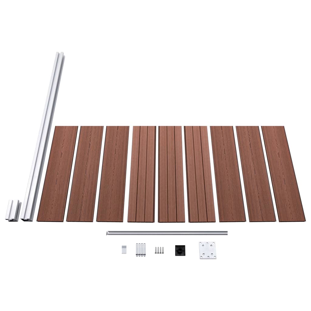 Fence Panel WPC 95x186 cm Brown- Fence Panels - HomeShopIreland - Home Shop Ireland - Fence Panels - Fence Panel WPC 95x186 cm Brown