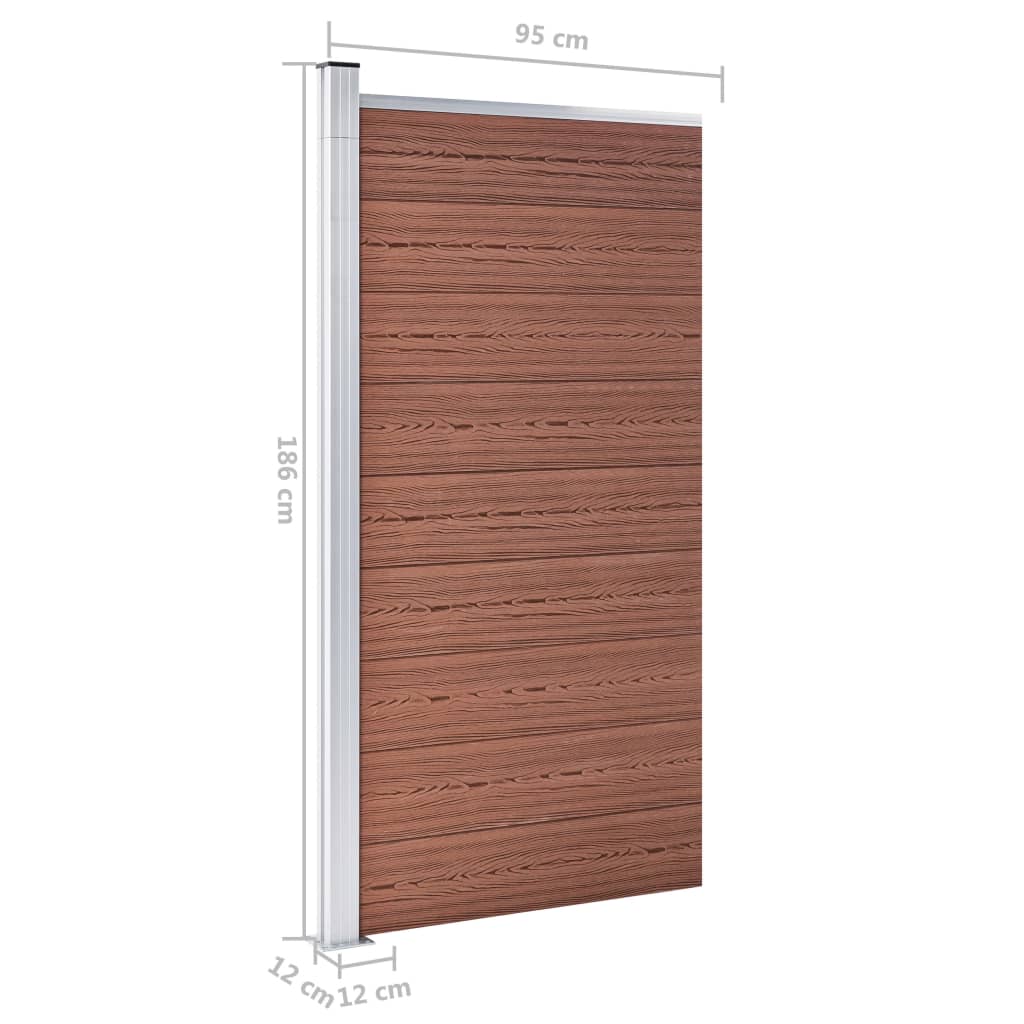 Fence Panel WPC 95x186 cm Brown- Fence Panels - HomeShopIreland - Home Shop Ireland - Fence Panels - Fence Panel WPC 95x186 cm Brown
