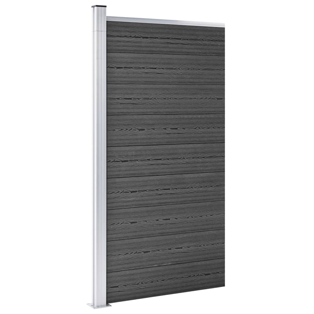 Fence Panel WPC 95x186 cm Black- Fence Panels - HomeShopIreland - Home Shop Ireland - Fence Panels - Fence Panel WPC 95x186 cm Black