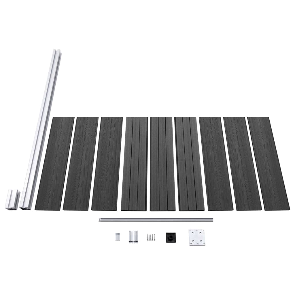 Fence Panel WPC 95x186 cm Black- Fence Panels - HomeShopIreland - Home Shop Ireland - Fence Panels - Fence Panel WPC 95x186 cm Black