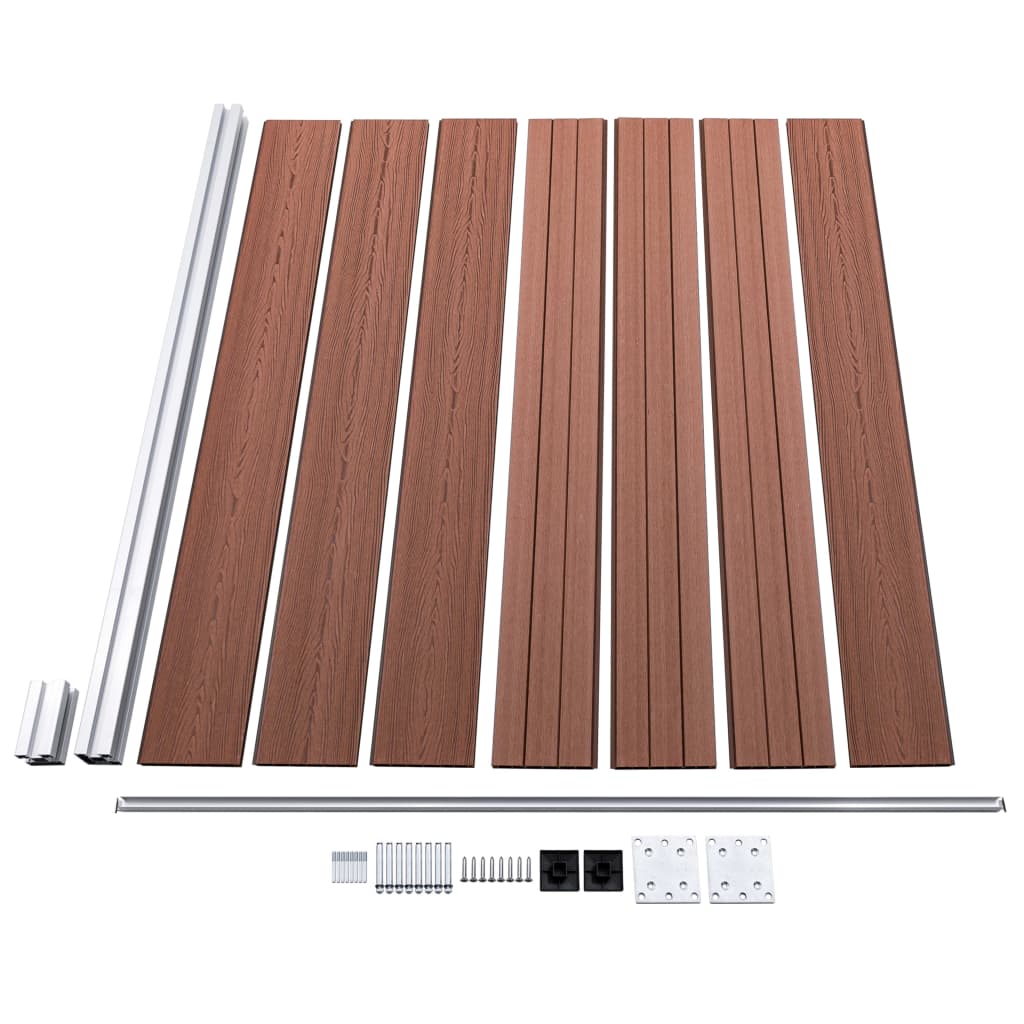 Fence Panel WPC 175x146 cm Brown- Fence Panels - HomeShopIreland - Home Shop Ireland - Fence Panels - Fence Panel WPC 175x146 cm Brown