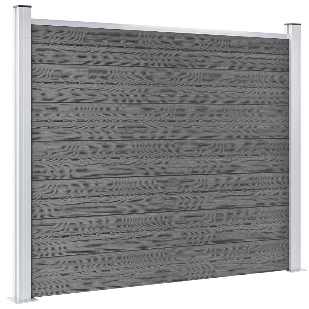 Fence Panel WPC 180x146 cm Grey- Fence Panels - HomeShopIreland - Home Shop Ireland - Fence Panels - Fence Panel WPC 180x146 cm Grey