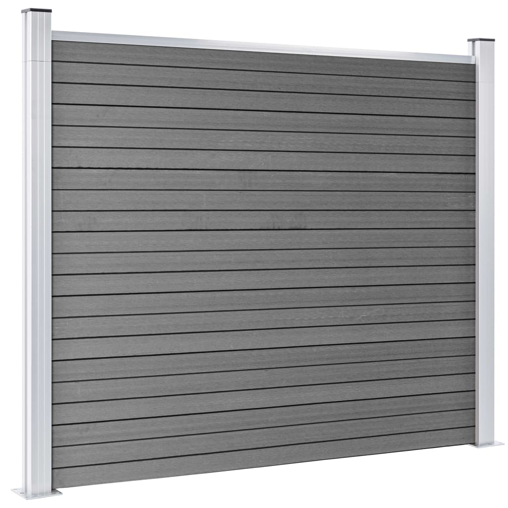 Fence Panel WPC 180x146 cm Grey- Fence Panels - HomeShopIreland - Home Shop Ireland - Fence Panels - Fence Panel WPC 180x146 cm Grey
