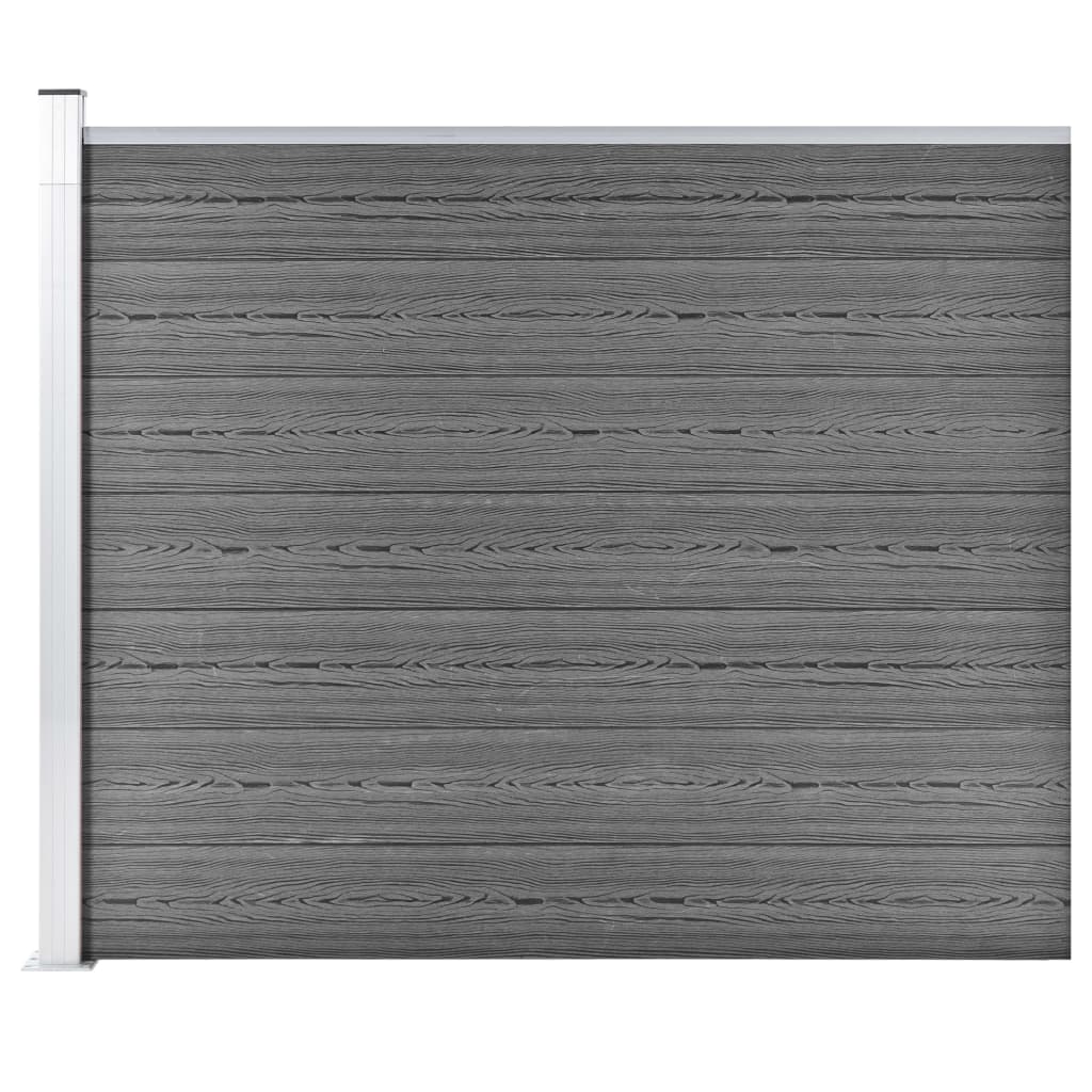 Fence Panel WPC 175x146 cm Grey- Fence Panels - HomeShopIreland - Home Shop Ireland - Fence Panels - Fence Panel WPC 175x146 cm Grey