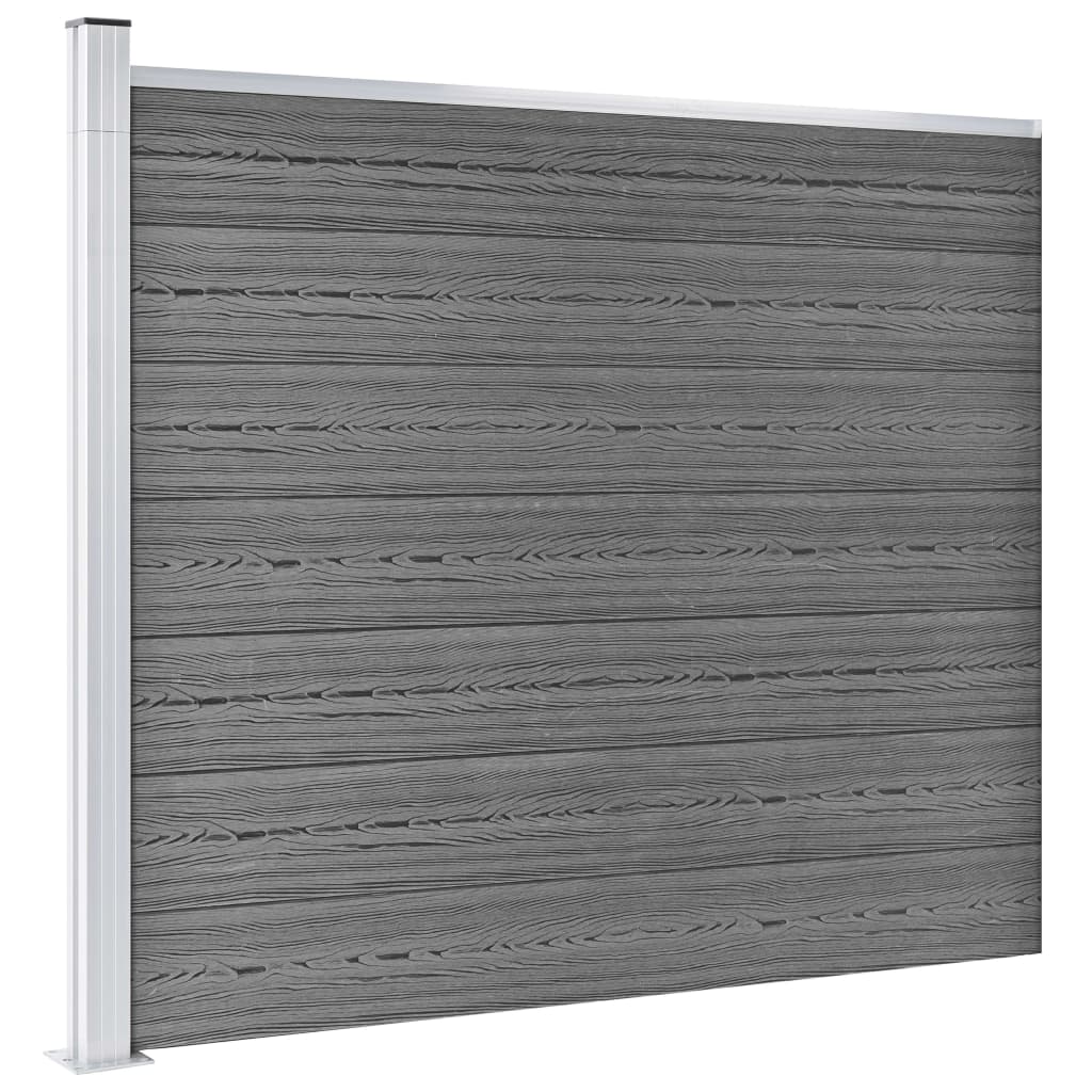 Fence Panel WPC 175x146 cm Grey- Fence Panels - HomeShopIreland - Home Shop Ireland - Fence Panels - Fence Panel WPC 175x146 cm Grey