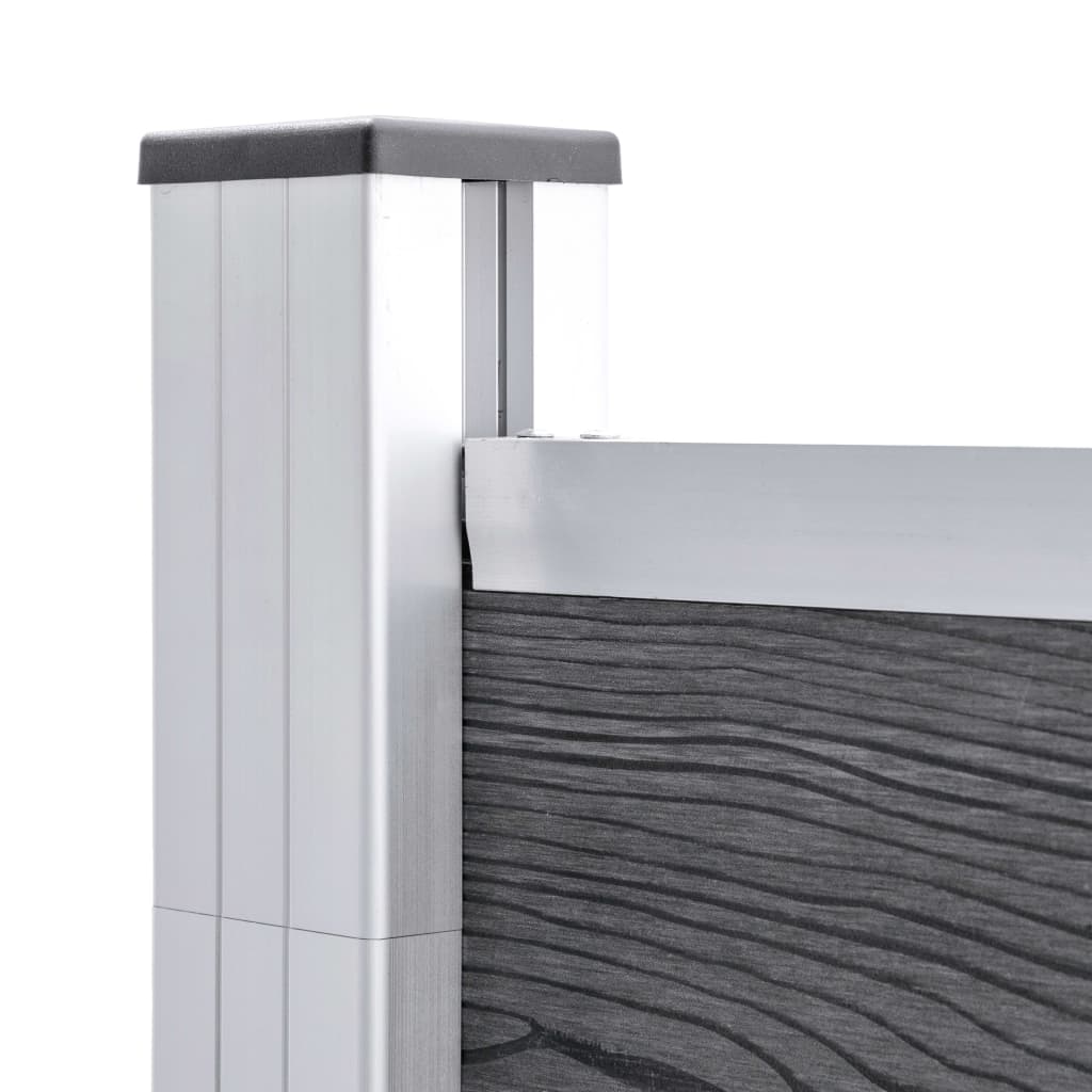 Fence Panel WPC 175x146 cm Grey- Fence Panels - HomeShopIreland - Home Shop Ireland - Fence Panels - Fence Panel WPC 175x146 cm Grey