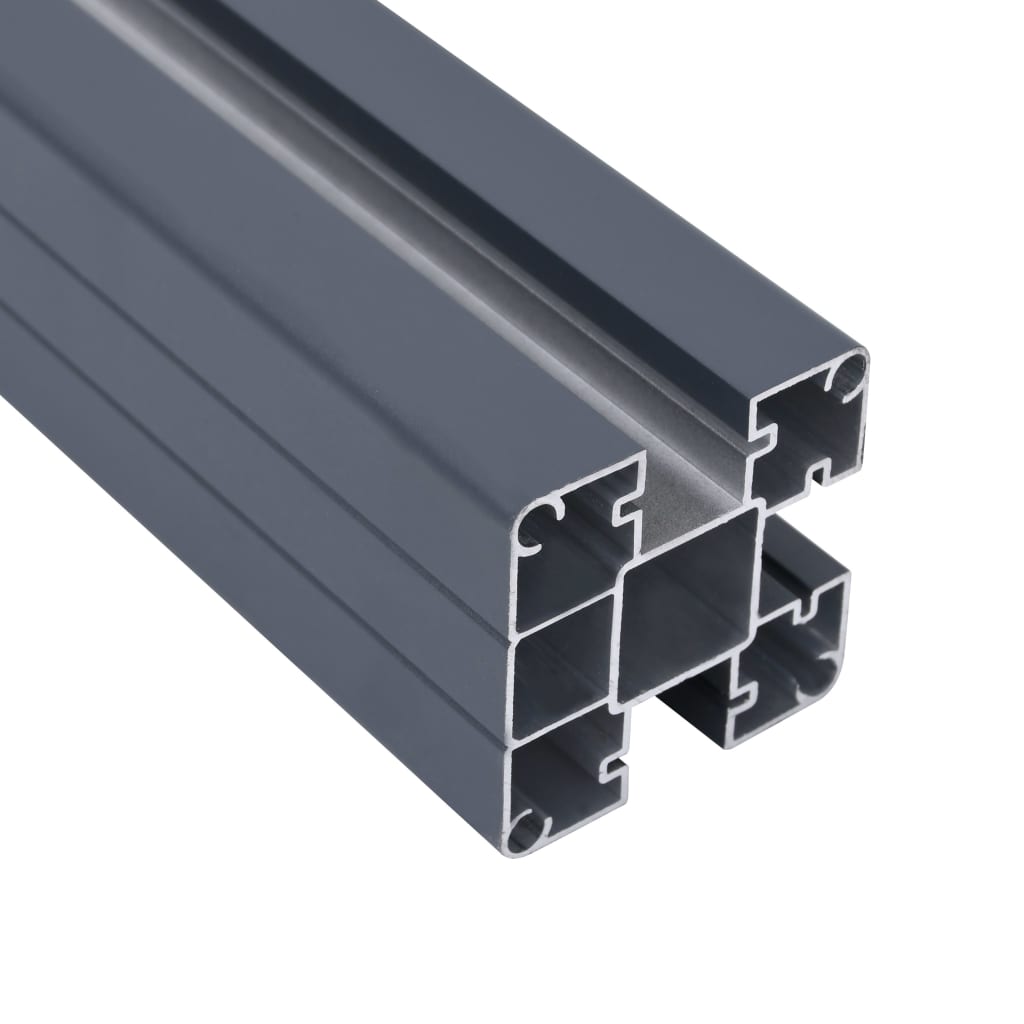Fence Posts 2 pcs Dark Grey 185 cm Aluminium- Fence Posts & Rails - HomeShopIreland - Home Shop Ireland - Fence Posts & Rails - Fence Posts 2 pcs Dark Grey 185 cm Aluminium